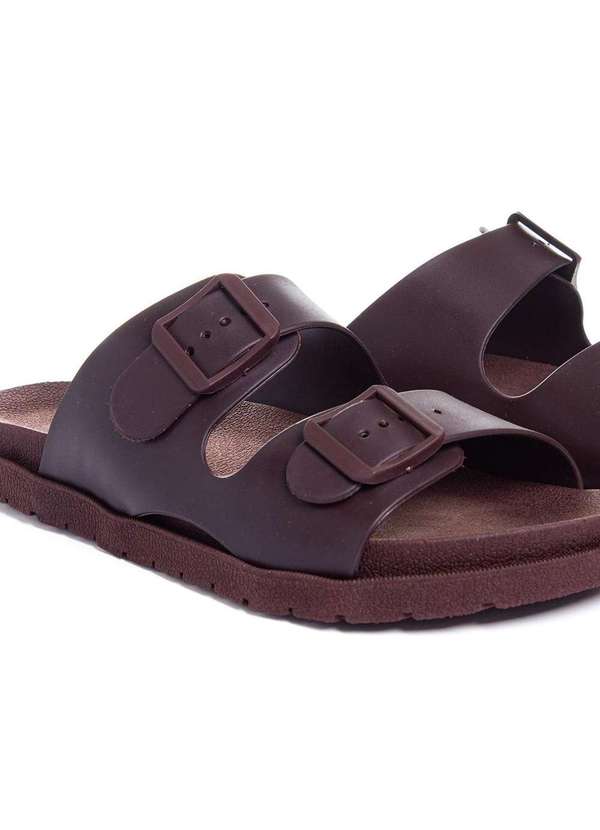 Pixolé - Tamanco Flatform Pixolé Fivelas. Café Marrom 5