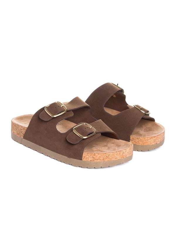 Pixolé - Tamanco Flatform Pixolé Fivelas Café Marrom 3