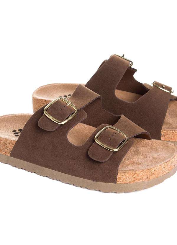 Pixolé - Tamanco Flatform Pixolé Fivelas Café Marrom 4