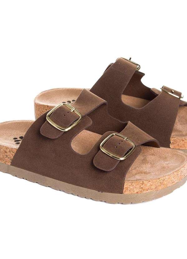 Pixolé - Tamanco Flatform Pixolé Fivelas Café Marrom 9