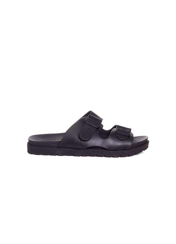 Pixolé - Tamanco Flatform Pixolé Fivelas Preto Preto
