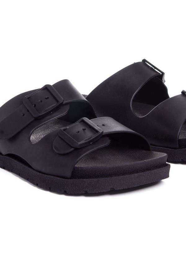 Pixolé - Tamanco Flatform Pixolé Fivelas Preto Preto 4