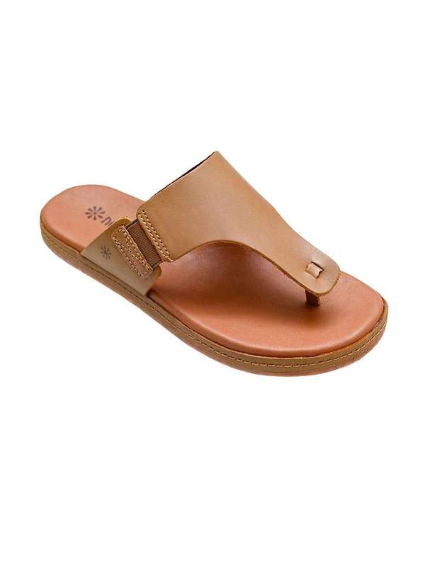 Itapua - Tamanco New Face Flat Couro. Caramelo Marrom 2