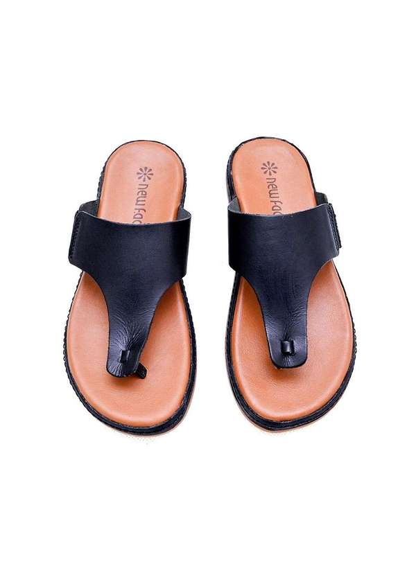 Itapua - Tamanco New Face Flat Couro. Preto Preto 3