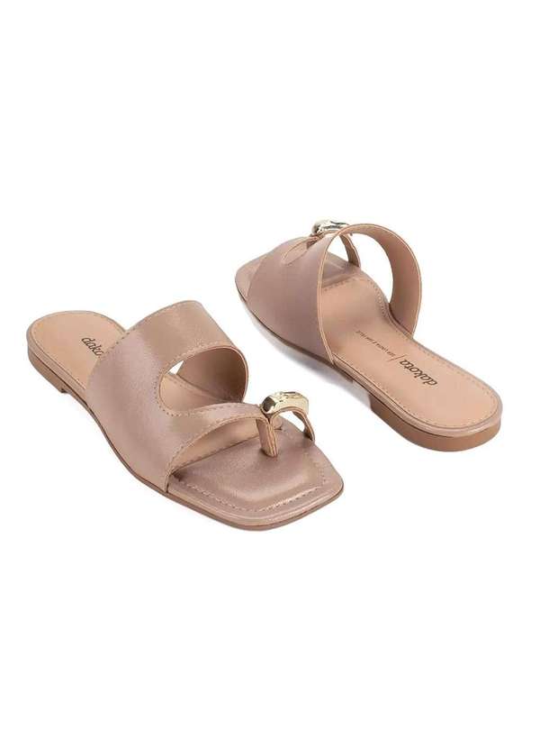 Dakota - Tamanco Rasteira Dakota Capuccino Bege 11