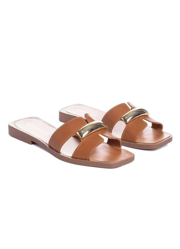 Bottero - Tamanco Rasteiro Bottero Couro Caramelo Marrom 3