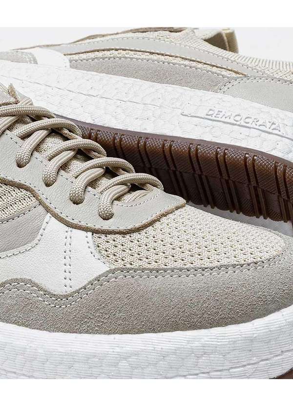 Democrata - Sapatenis Feminino Democrata Drake Pulse Knit Off White Bege 3