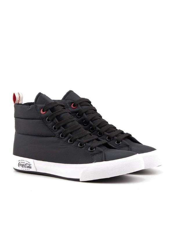 Coca Cola - Tênis Cano Alto Coca Cola Puffer Hi Cc2240 Preto Preto