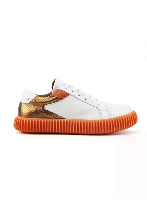 Orcade - Tênis Casual Feminino Orcade Couro 12101 Neve Branco 2