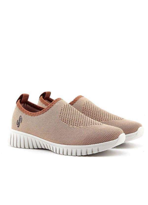 Usaflex - Tênis Casual Feminino Usaflex Ae2208 Trama Camel Caramelo