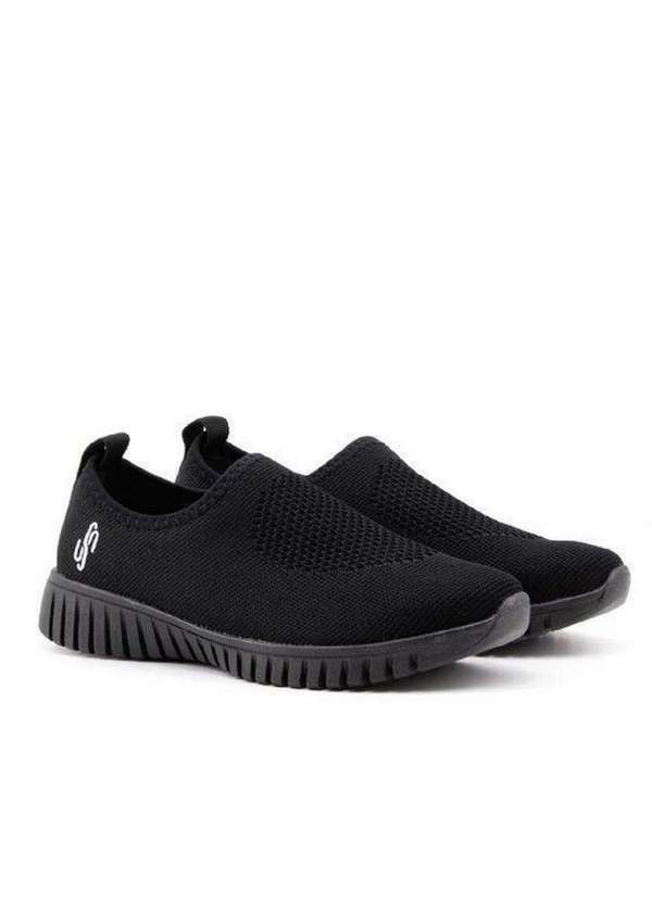 Usaflex - Tênis Casual Feminino Usaflex Ae2208 Trama Preto Preto