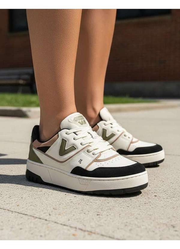 Via Marte - Tênis Casual Via Marte 1977 Branco/Preto Branco 2