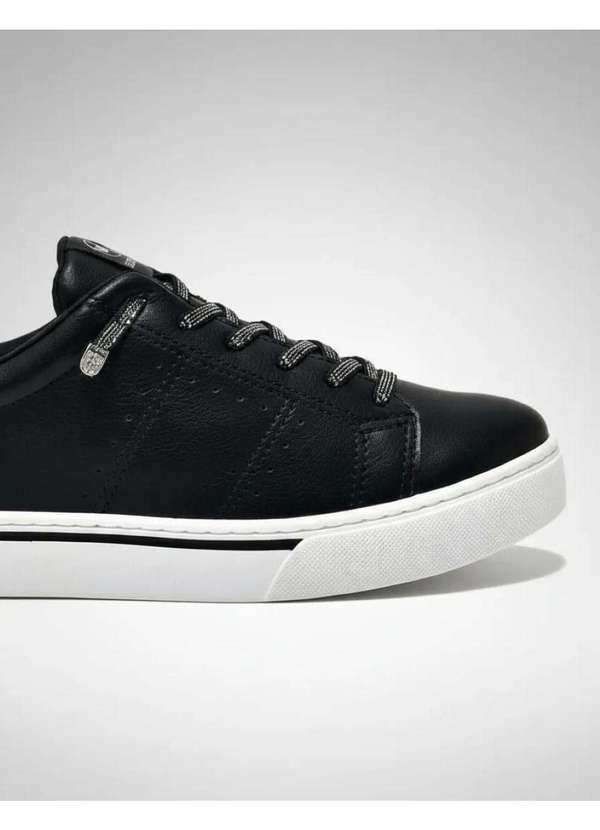 Via Marte - Tênis Casual Via Marte Glitter 016-002-01 Preto Preto 8