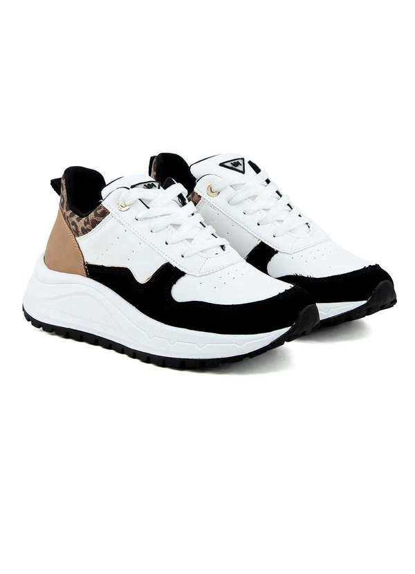 Via Marte - Tênis Casual Via Marte Leopard Preto/Branco Preto 5