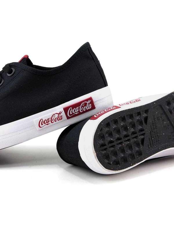 Coca Cola - Tênis Coca Cola Casual Blend Classic Cc2186 Preto Preto 4