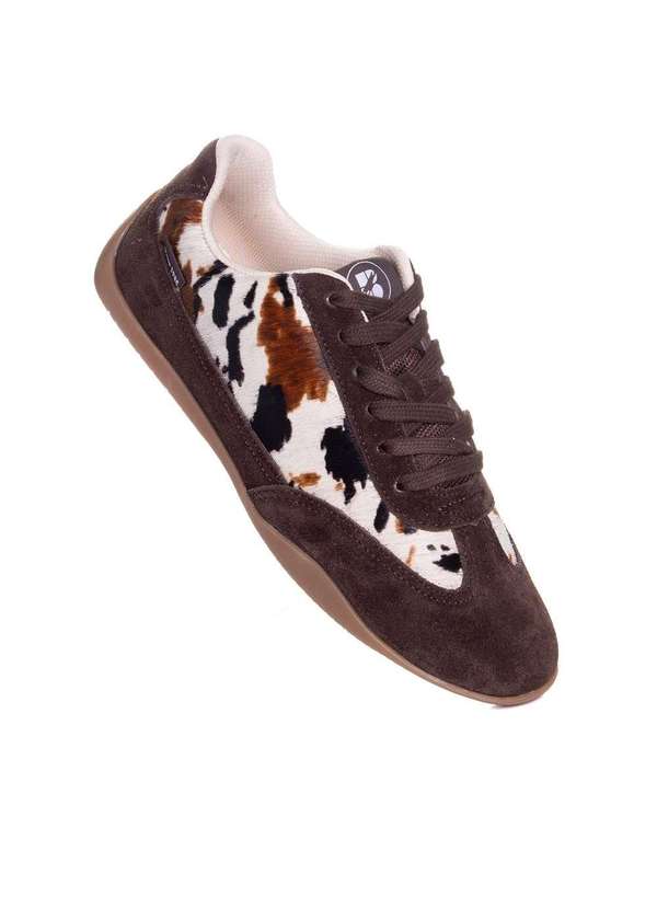 Bottero - Tênis Feminino Bottero Animal Print Couro Café Marrom 2