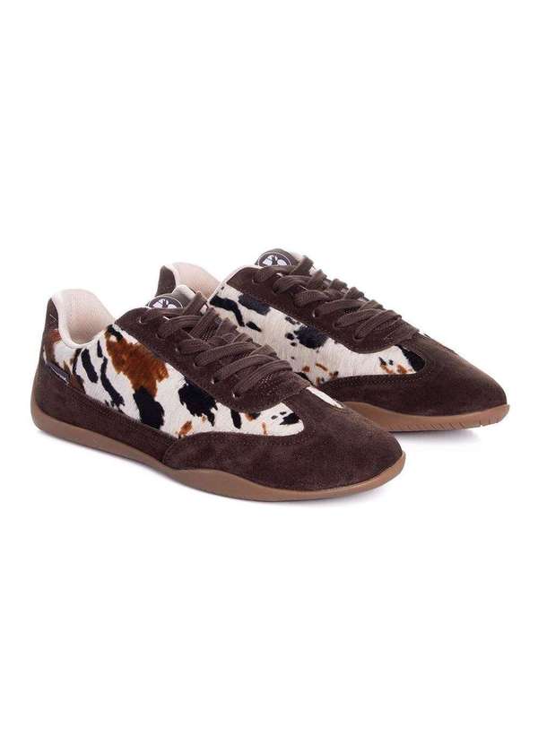 Bottero - Tênis Feminino Bottero Animal Print Couro Café Marrom 3