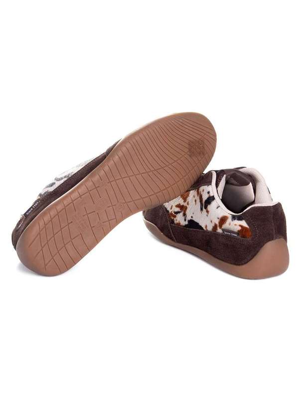 Bottero - Tênis Feminino Bottero Animal Print Couro Café Marrom 5