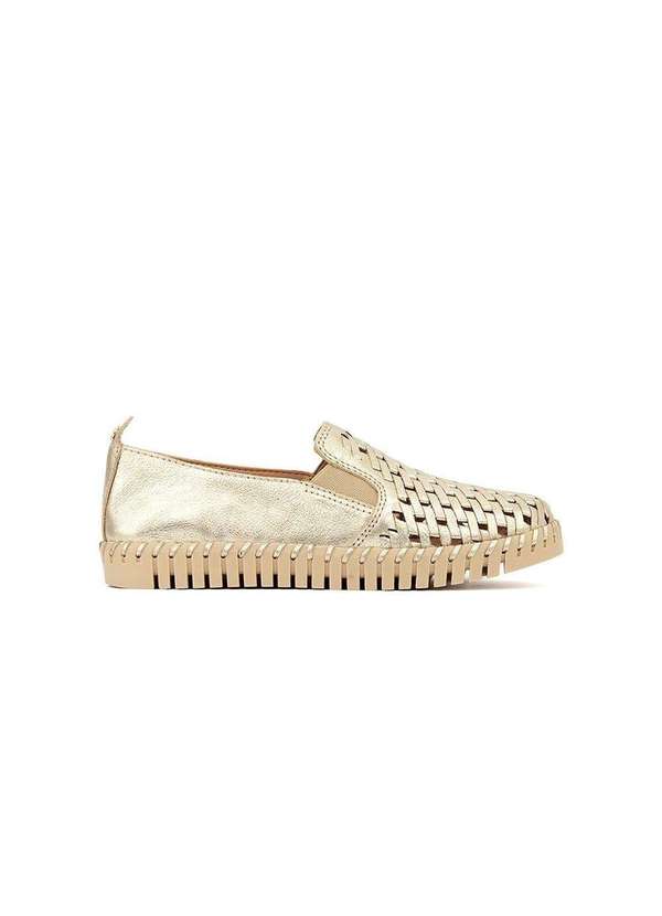 Bottero - Tênis Feminino Bottero Bottwister Couro Dourado Dourado