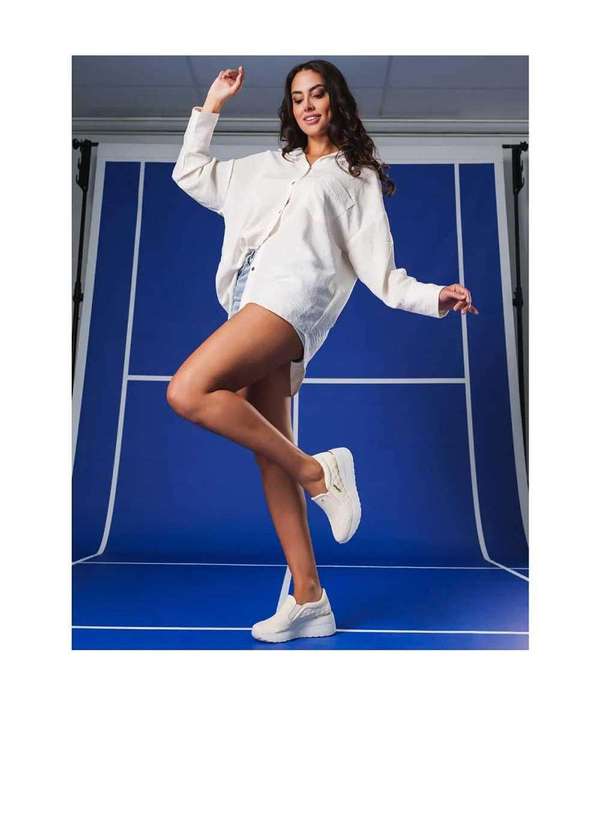 Kolosh - Tênis Feminino Casual Kolosh Upper Creme Bege 5