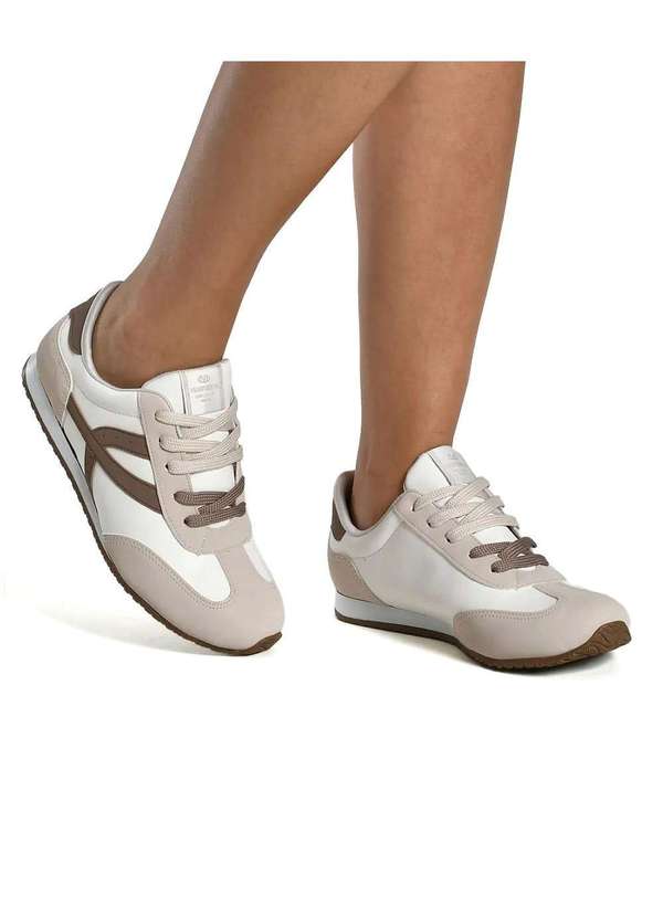 Via Marte - Tênis Feminino Casual Via Marte Bege Bege 2