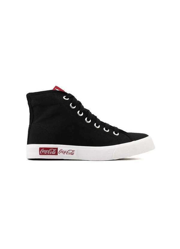 Coca Cola - Tênis Feminino Coca Cola Shoes Cano Alto Cc2236 Preto Preto