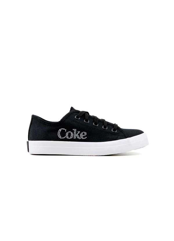 Coca Cola - Tênis Feminino Coca Cola Shoes Cc2440 Preto/Branco Preto