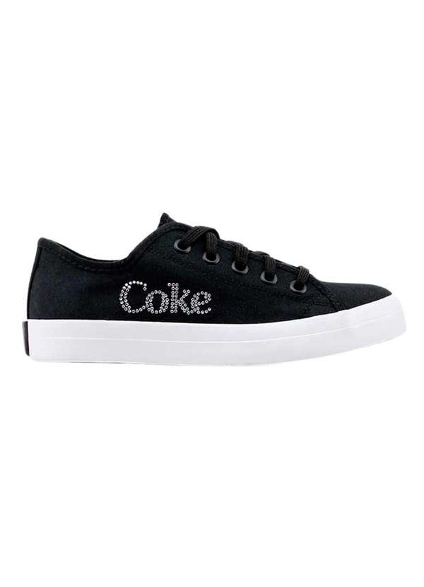 Tênis Feminino Coca Cola Shoes Cc2440 Preto/Branco Preto Pixole