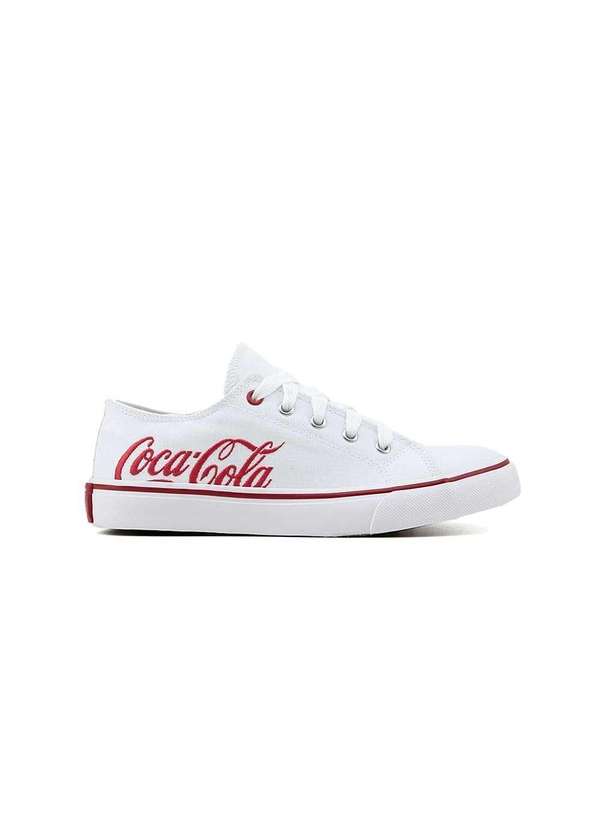 Coca Cola - Tênis Feminino Coca Cola Shoes Cc2452 Branco/Verm. Branco