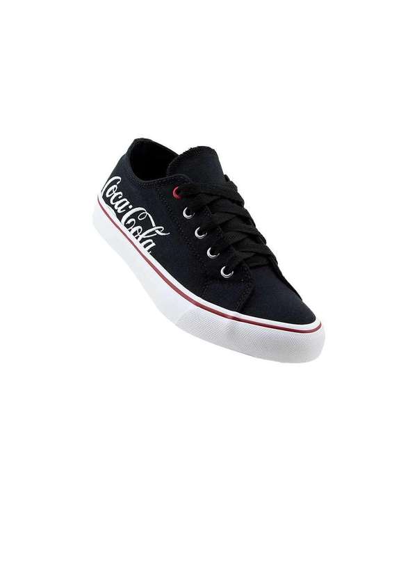 Coca Cola - Tênis Feminino Coca Cola Shoes Cc2452 Preto/Branco Preto 2