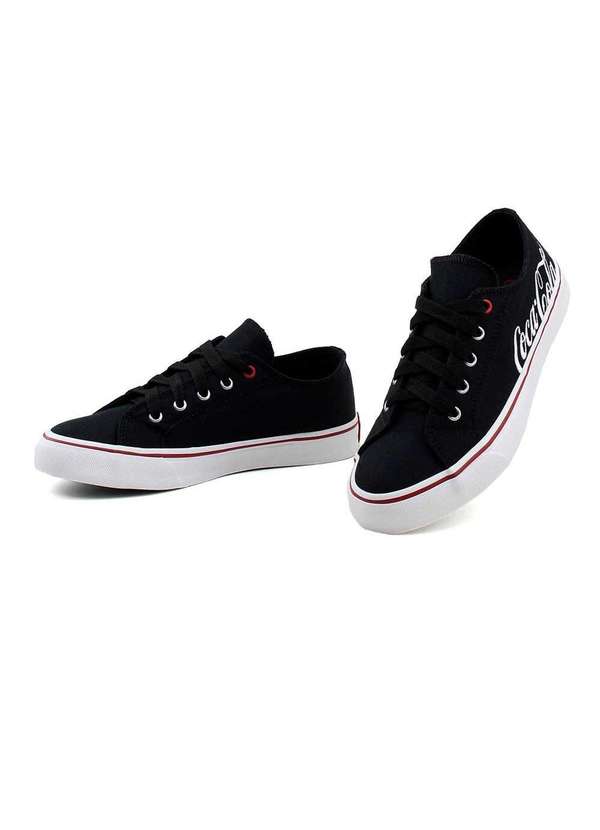 Coca Cola - Tênis Feminino Coca Cola Shoes Cc2452 Preto/Branco Preto 3