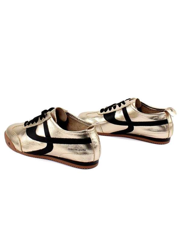 Cravo & Canela - Tênis Feminino Cravo e Canela Couro Ouro Dourado 5