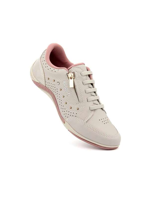 Kolosh - Tênis Feminino Kolosh Calce Fácil Ziper Off White Bege 2