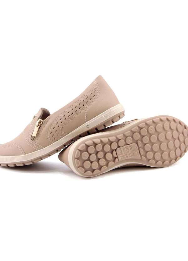Tênis Feminino Kolosh Casual Slip On C3505 Capuccino Bege Pixole