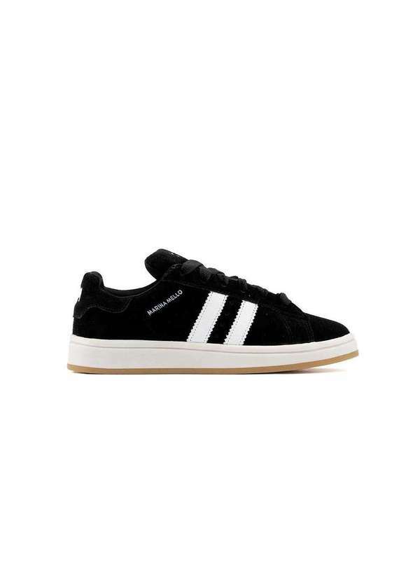 Marina Melo - Tênis Feminino Marina Mello Camurça 66001cam Preto Preto