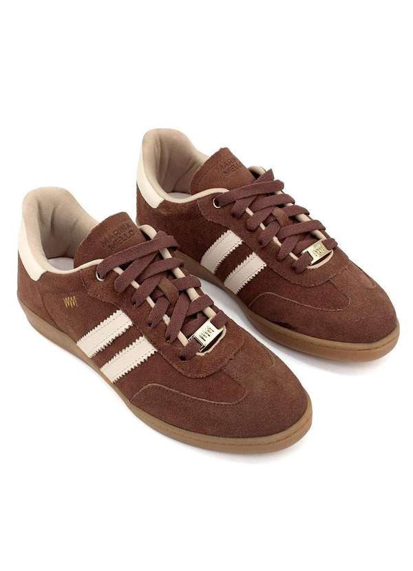 Marina Melo - Tênis Feminino Marina Mello Couro Cafe Marrom 4