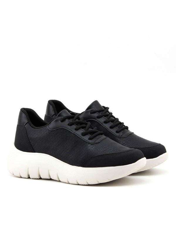 Piccadilly - Tênis Feminino Piccadilly Eliane 936002 Preto/Branco Preto