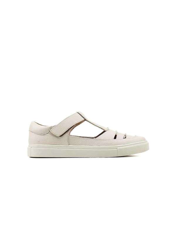 Pixolé - Tênis Feminino Pixolé Rosi Dellay Couro Off White Bege