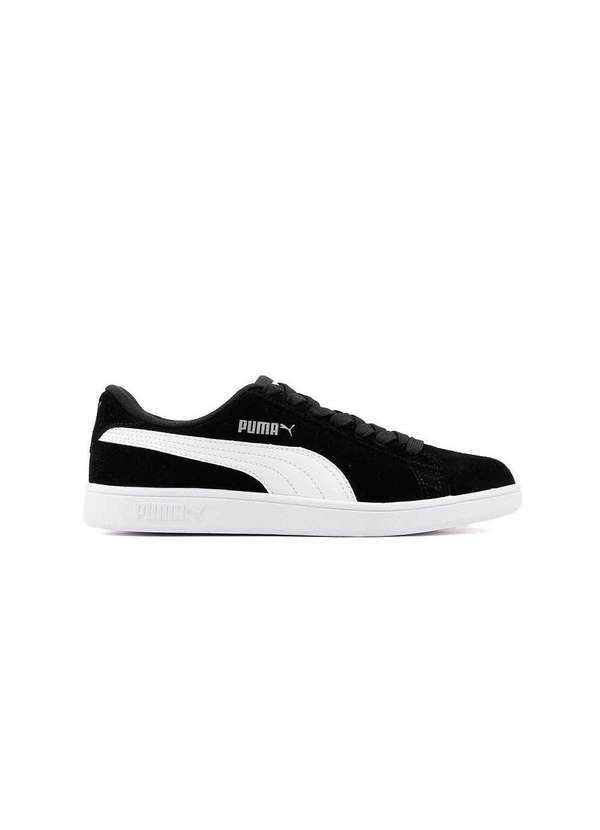 Pixolé - Tênis Feminino Puma Smash V2 386162 Preto/Branco Preto