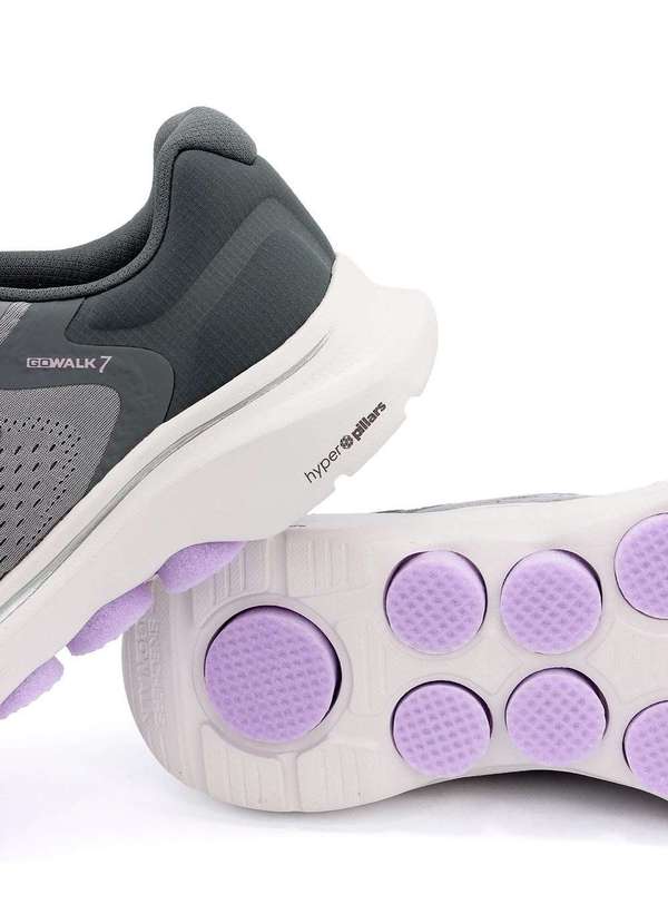 Skechers - Tênis Feminino Skechers Go Walk 7 Cinza Cinza 5