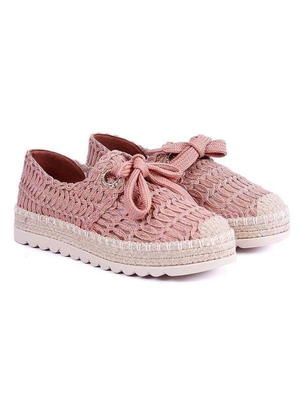 Pixolé - Tênis Feminino Valentina Espadrille Tramado Nude Nude 3