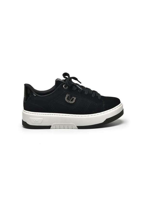 Via Marte - Tênis Feminino Via Marte Casual Flatform Preto Preto