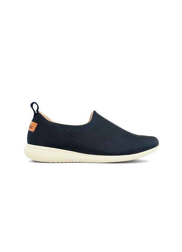 Usaflex - Tênis Usaflex Slip On Casual Elastano Af0607 Marinho Azul