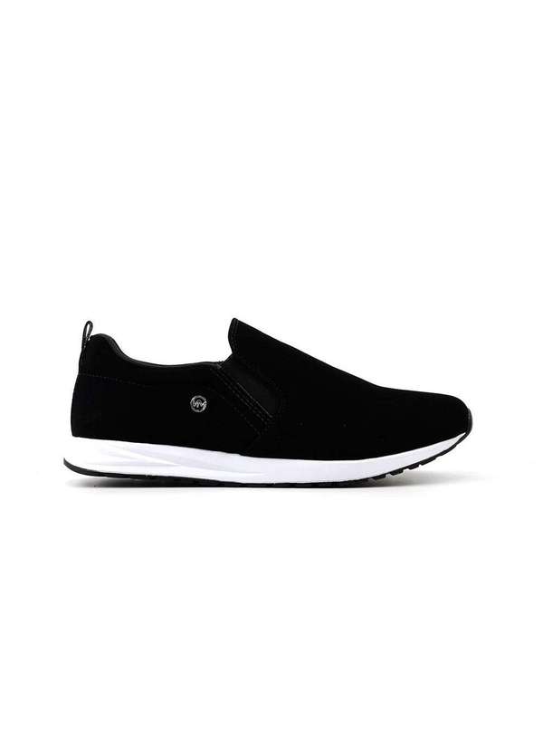 Via Marte - Tênis Via Marte Slip On Toque Aveludado Preto Preto 3