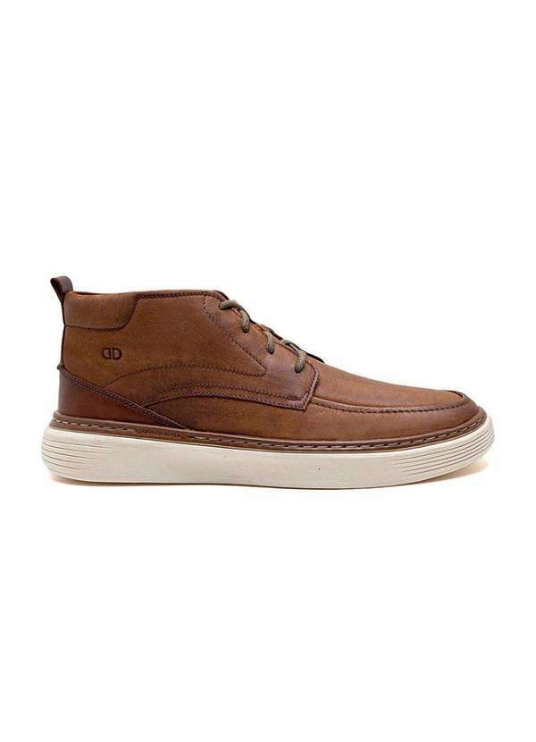 Democrata - Bota Democrata Denim Clash 240302 Couro Tabaco Marrom