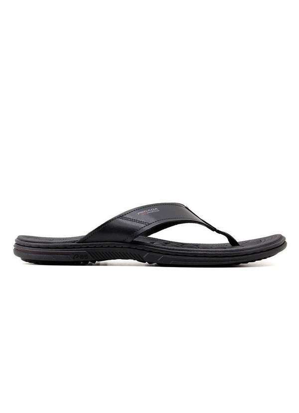 Pegada - Chinelo Pegada Masculino 45 Acima 533301 Couro Preto Preto