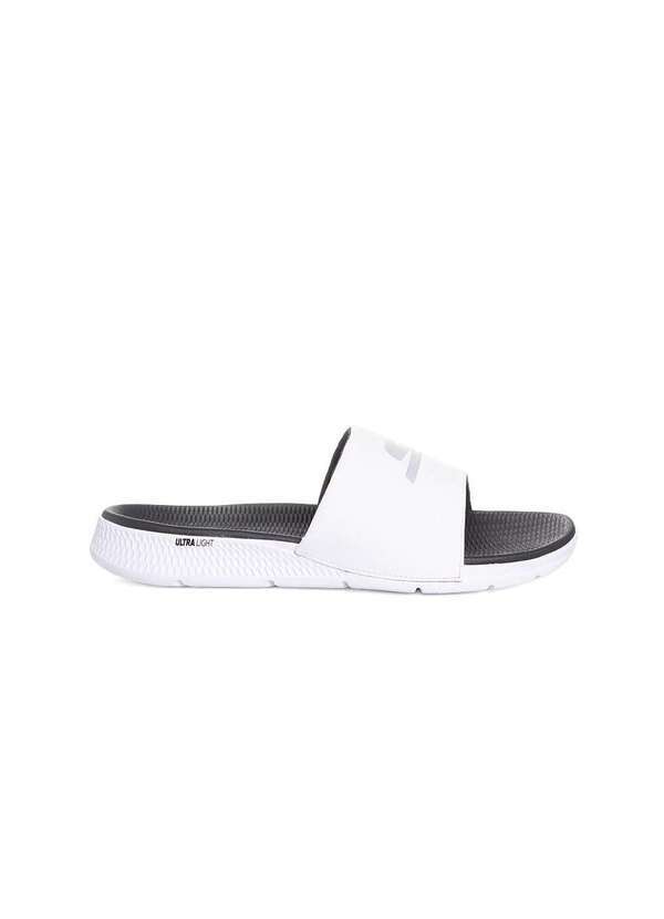 Skechers - Chinelo Slide Skechers Goga Mat 229030 Branco/Preto Branco