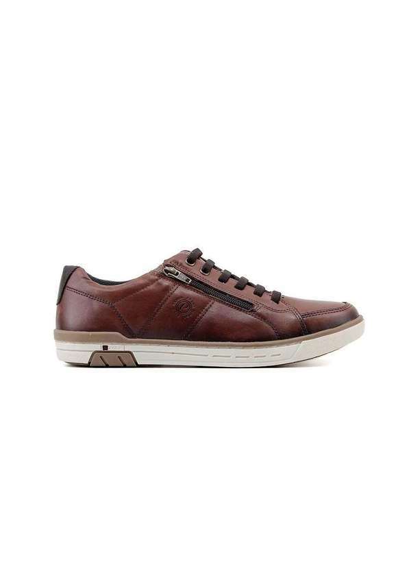 Pegada - Sapatênis Pegada Casual Wear 119313 Couro Caramelo Marrom