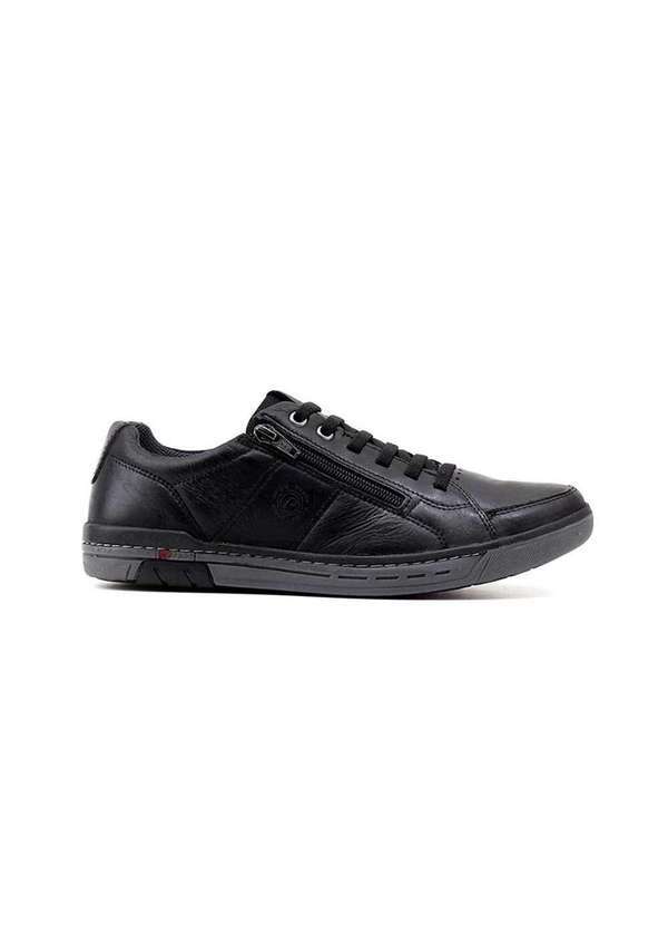 Pegada - Sapatênis Pegada Casual Wear 119313 Couro Preto Preto