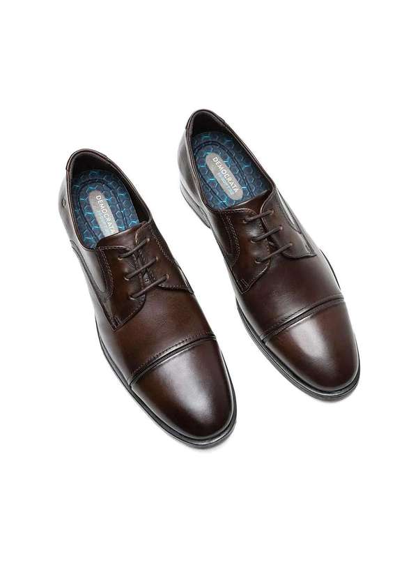 Democrata - Sapato Democrata Madison Hi-Soft 32 Couro Tabaco Marrom 2
